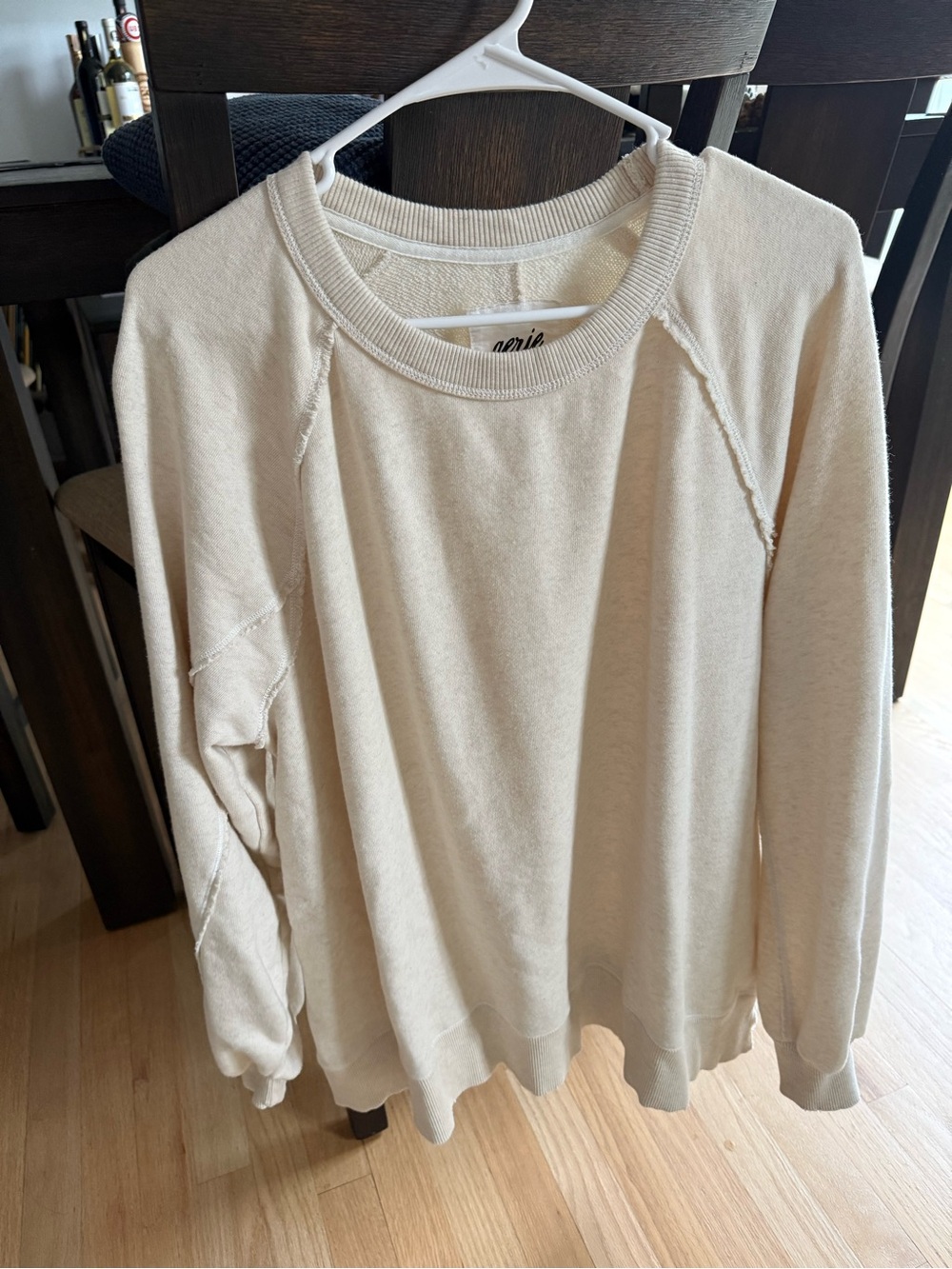 aerie Cream Crewneck Pullover